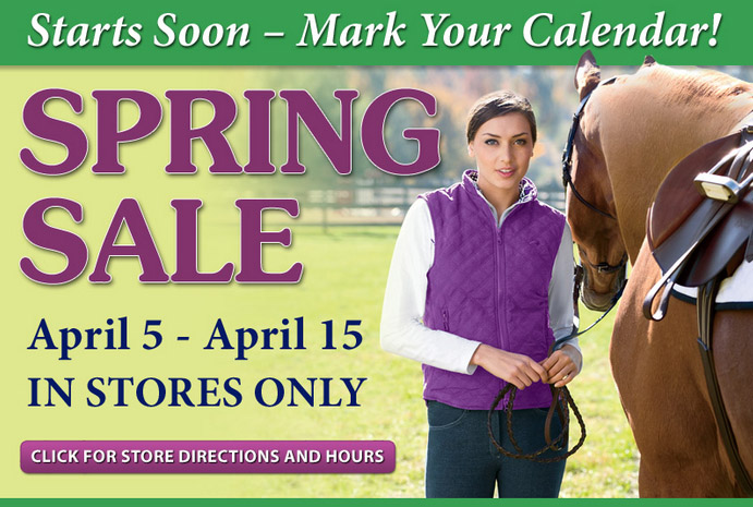 Dover Saddlery In-Store Spring Sale (April 5 - 15)