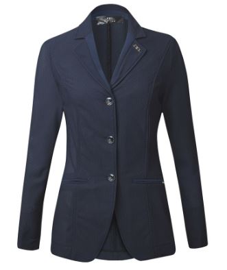 Navy blue AA Platinum Ladies' MotionLite Competition Jacket that offers unrivaled airflow to help keep you cool during hot show days this summer.