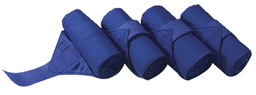 Four royal blue standing wraps are shown against a white background. The standing wraps have blue Velcro on the ends.